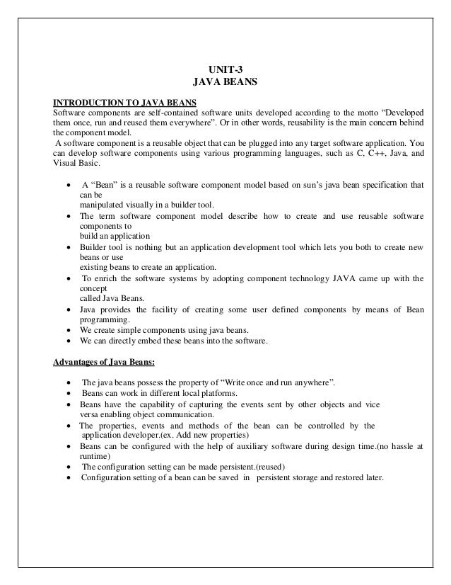 Java Bean Pdf
